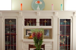 Dining cabinets close up